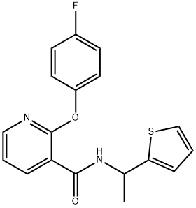 2-(4-Fluorophenoxy)-N-(1-(thiophen-2-yl)ethyl)nicotinaMide Struktur