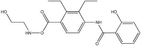 Diethyl (2-Hydroxyethyl)-aMino-p-[o-(hydroxy)benzaMido]benzoate Struktur