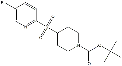 tert-butyl 4-((5-broMopyridin-2-yl)sulfonyl)piperidine-1-carboxylate Struktur