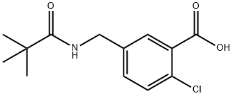 2-CHLORO-5-[(2,2-DIMETHYLPROPANOYLAMINO)-METHYL]-BENZOIC ACID Struktur