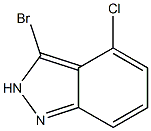 3-BroMo-4-chloro-2H-indazole Struktur