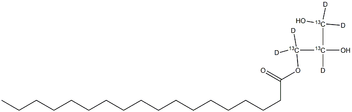 1-Stearoyl-rac-glycerol-13C3,d5 Struktur