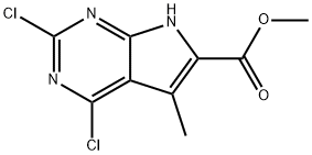 Methyl 2,4-dichloro-5-Methyl-7H-pyrrolo[2,3-d]pyriMidine-6-carboxylate Struktur