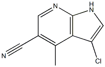 5-Cyano-3-chloro-4-Methyl-7-azaindole Struktur