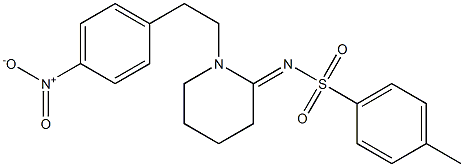 4-Methyl-N-{1-[2-(4-nitro-phenyl)-ethyl]-piperidin-2-yli dene}-benzenesulfonaMide Struktur