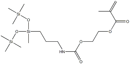 O-(METHACRYLOXYETHYL)-3-[BIS(TRIMETHYLSILOXY)METHYLSILYL]PROPYLCARBAMATE, tech-95 Struktur