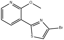 4-broMo-2-(2-Methoxypyridin-3-yl)thiazole Struktur