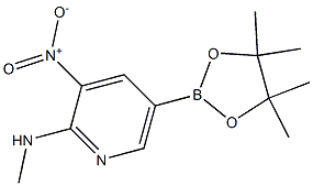 N-METHYL-3-NITRO-5-(4,4,5,5-TETRAMETHYL-1,3,2-DIOXABOROLAN-2-YL)PYRIDIN-2-AMINE Structure