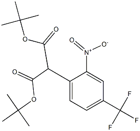 Di-tert-butyl 2-(2-nitro-4-(trifluoroMethyl)phenyl)Malonate Struktur