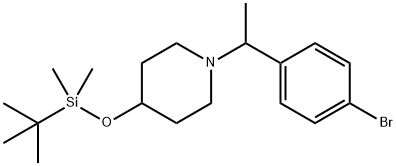 1-(1-(4-broMophenyl)ethyl)-4-((tert-butyldiMethylsilyl)oxy)piperidine Struktur