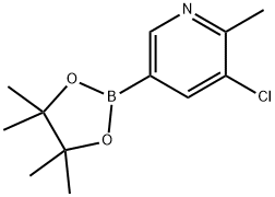 3-CHLORO-2-METHYL-5-(4,4,5,5-TETRAMETHYL-1,3,2-DIOXABOROLAN-2-YL)PYRIDINE Struktur