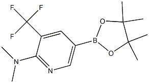 N,N-DIMETHYL-5-(4,4,5,5-TETRAMETHYL-1,3,2-DIOXABOROLAN-2-YL)-3-(TRIFLUOROMETHYL)PYRIDIN-2-AMINE Struktur