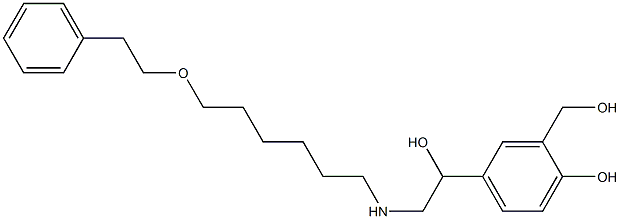 (1RS)-1-(4-Hydroxy-3-Methylphenyl)-2-[[6-(4-phenylbutoxy)hexyl]aMino]ethanol Struktur