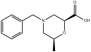 (2S,6S)-4-benzyl-6-MethylMorpholine-2-carboxylic acid Struktur