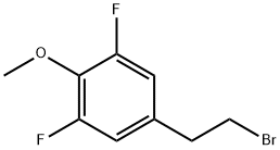 5-(2-broMoethyl)-1,3-difluoro-2-Methoxybenzene Struktur