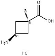 cis-3-AMino-1-Methylcyclobutanecarboxylic acid hydrochloride Struktur