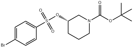 (S)-tert-butyl 3-(((4-broMophenyl)sulfonyl)oxy)piperidine-1-carboxylate Structure