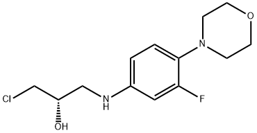 (S)-1-Chloro-3-((3-fluoro-4-Morpholinophenyl)aMino)propan-2-ol Struktur