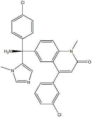 (-)-(S)-6-[aMino(4-chlorophenyl)(1-Methyl-1H-iMidazol-5-yl)Methyl]-4-(3-chlorophenyl)-1-Methyl-2(1H)-quinolinone Struktur