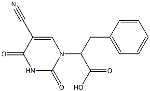 2-(5-Cyano-2,4-dioxo-3,4-dihydro-2H-pyrimidin-1-yl)-3-phenyl-propionic acid Struktur