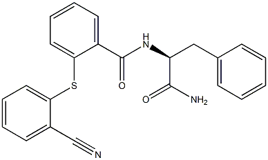 Nalpha-({2-[(2-cyanophenyl)sulfanyl]phenyl}carbonyl)phenylalaninamide Struktur