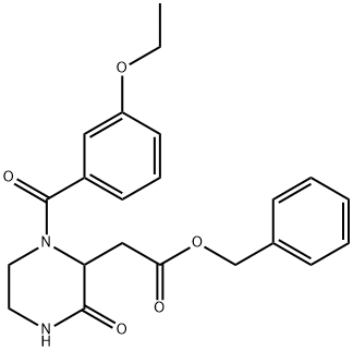 benzyl [1-(3-ethoxybenzoyl)-3-oxo-2-piperazinyl]acetate Struktur