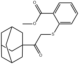 methyl 2-{[2-(1-adamantyl)-2-oxoethyl]sulfanyl}benzoate Struktur