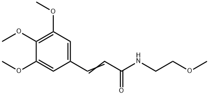 (2E)-N-(2-methoxyethyl)-3-(3,4,5-trimethoxyphenyl)prop-2-enamide Struktur