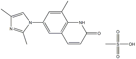 6-(2,4-dimethylimidazol-1-yl)-8-methyl-1H-quinolin-2-one: methanesulfonic acid Struktur