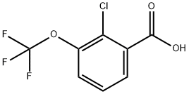 2-chloro-3-(trifluoromethoxy)benzoic acid Struktur