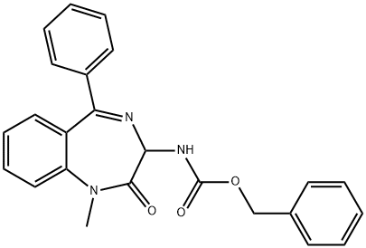 benzyl (1-methyl-2-oxo-5-phenyl-2,3-dihydro-1H-benzo[e][1,4]diazepin-3-yl)carbamate Struktur