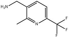 1-[2-methyl-6-(trifluoromethyl)pyridin-3-yl]methanamine Struktur