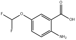 2-Amino-5-(difluoromethoxy)benzoic acid Struktur