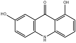 1,7-Dihydroxyacridone Struktur