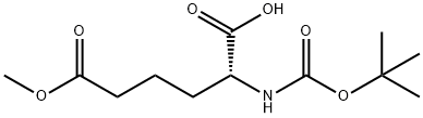 Boc-R-2-Aminoadipic acid 6-methyl ester Struktur