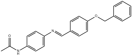 N-(4-{[4-(benzyloxy)benzylidene]amino}phenyl)acetamide Struktur