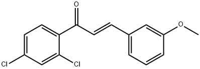 (2E)-1-(2,4-dichlorophenyl)-3-(3-methoxyphenyl)prop-2-en-1-one Struktur