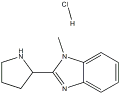 1-methyl-2-(2-pyrrolidinyl)-1H-benzimidazole hydrochloride Struktur