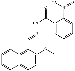 N'-[(2-methoxy-1-naphthyl)methylene]-2-nitrobenzohydrazide Struktur