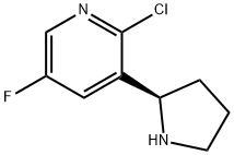 3-((2R)PYRROLIDIN-2-YL)-2-CHLORO-5-FLUOROPYRIDINE Struktur