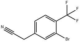 3-bromo-4-(trifluoromethyl)phenylacetonitrile Struktur