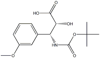 N-(Tert-Butoxy)Carbonyl (2R,3R)-3-Amino-2-hydroxy-3-(3-methoxy-phenyl)propionic acid Struktur