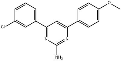 4-(3-chlorophenyl)-6-(4-methoxyphenyl)pyrimidin-2-amine Struktur