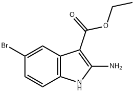 ethyl 2-amino-5-bromo-1H-indole-3-carboxylate Struktur