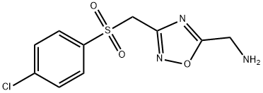 C-[3-(4-Chloro-benzenesulfonylmethyl)-[1,2,4]oxadiazol-5-yl]-methylamine Struktur