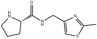 N-[(2-methyl-1,3-thiazol-4-yl)methyl]-L-prolinamide hydrochloride Struktur