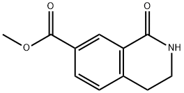 7-Isoquinolinecarboxylic acid, 1,2,3,4-tetrahydro-1-oxo-, methyl ester Struktur