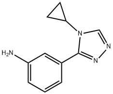 3-(4-cyclopropyl-4H-1,2,4-triazol-3-yl)aniline Struktur