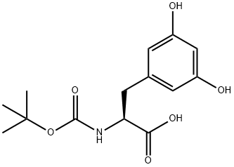 BOC-3,5-Dihydroxy-DL-Phenylalanine Struktur