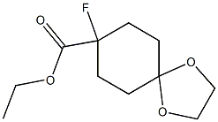 ethyl 8-fluoro-1,4-dioxaspiro[4.5]decane-8-carboxylate Struktur